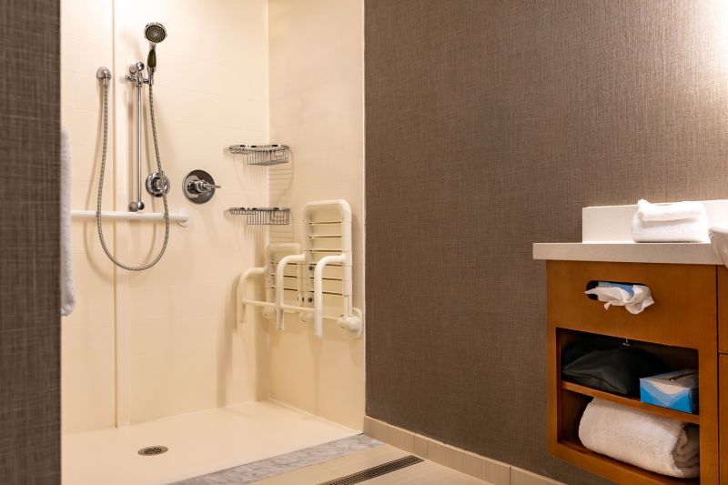 Integrated Seating in Shower Area
